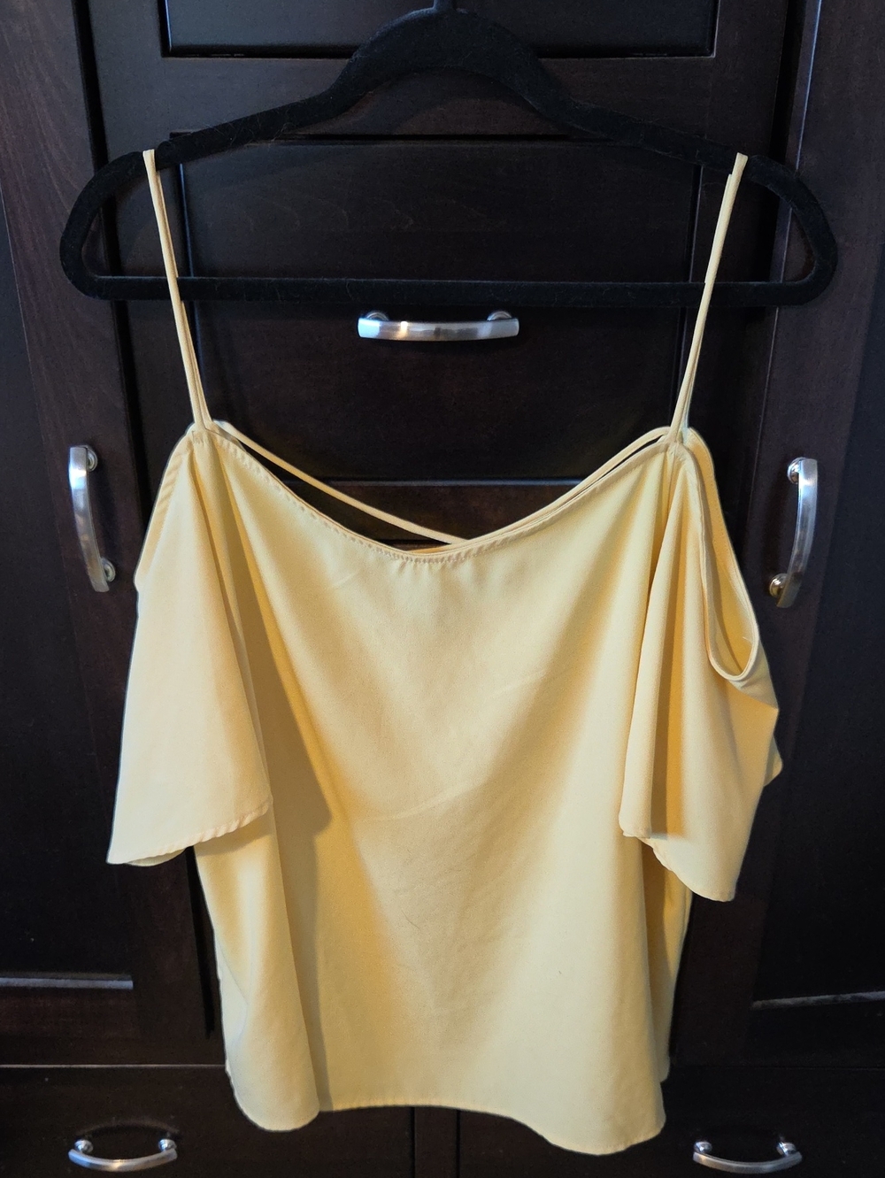 BP. Nordstrom Light Yellow Cold-Shoulder Top Sz. XL